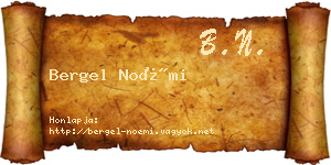 Bergel Noémi névjegykártya